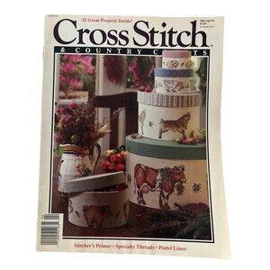 Cross Stitch & Country Crafts Magazine Mar/Apr 1991 25 Projects Patterns
